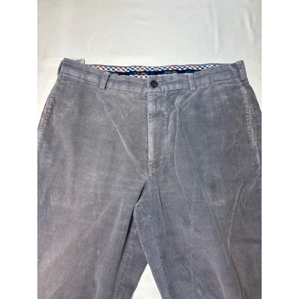 Brooks‎ Brothers Hudson Gray Corduroy Pants Men's W38 L32 Y2k Casual
